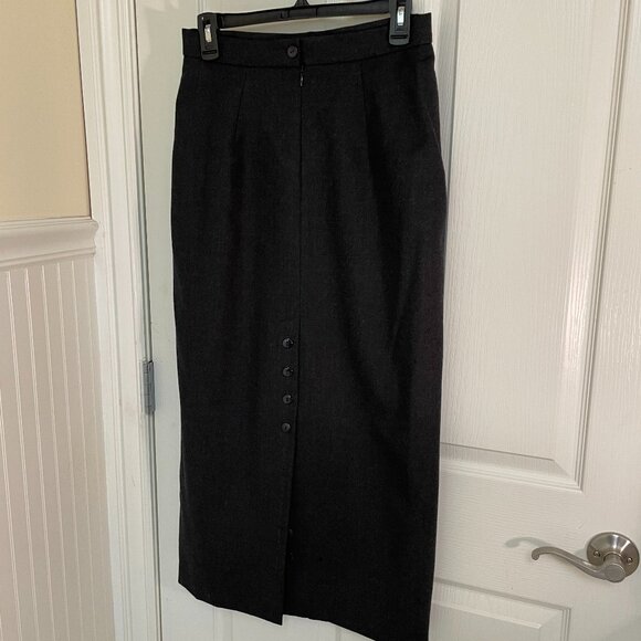 PRESTON & YORK SLATE GREY LONG A-LINE SKIRT SIZE 10 - Picture 5 of 10